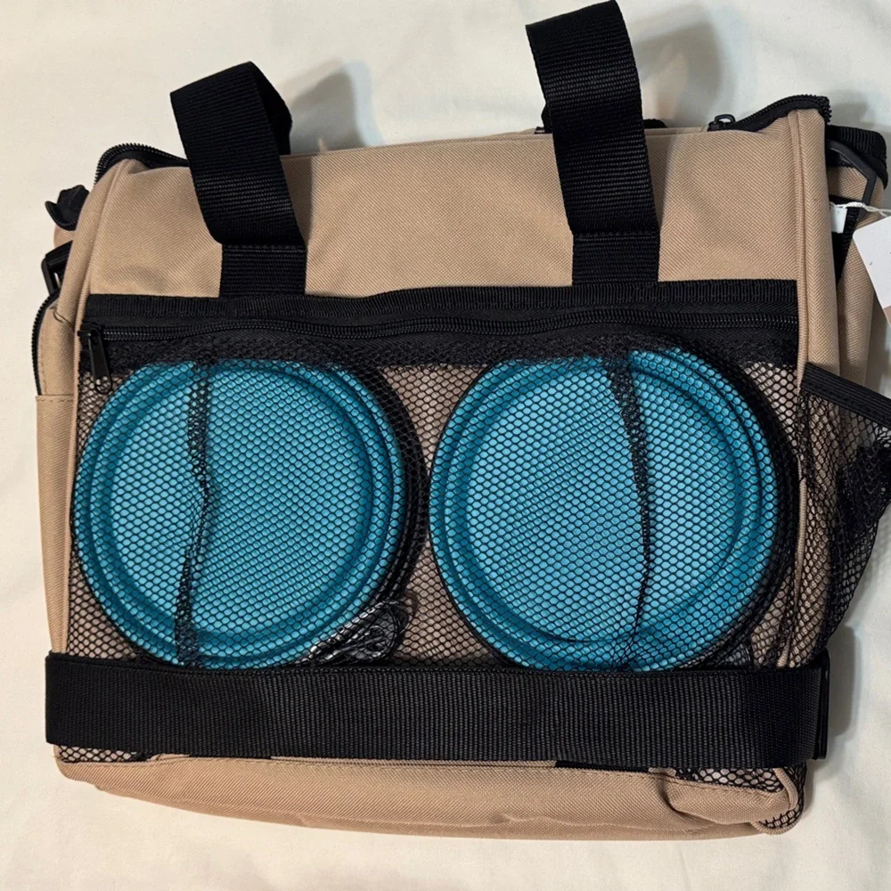 PETSFIT Pet Travel Pack for Dogs or Cats, in the colors, khaki, black and blue